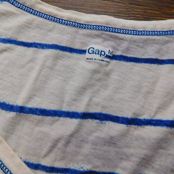 Gap Woman's Medium Striped Shirt - Picture 3 of 4